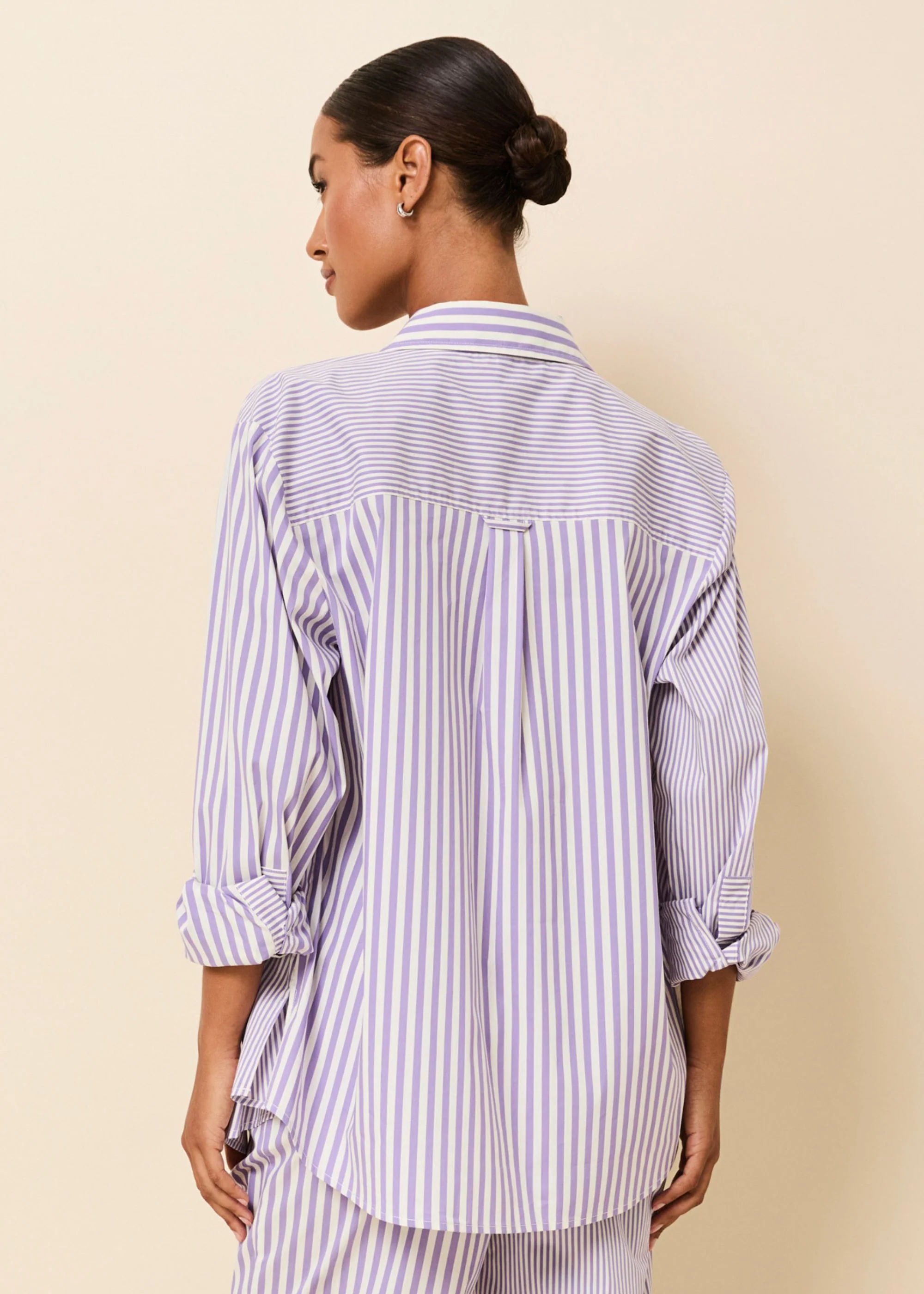 Avril Button Down Ultra Violet Stripe - Image 2