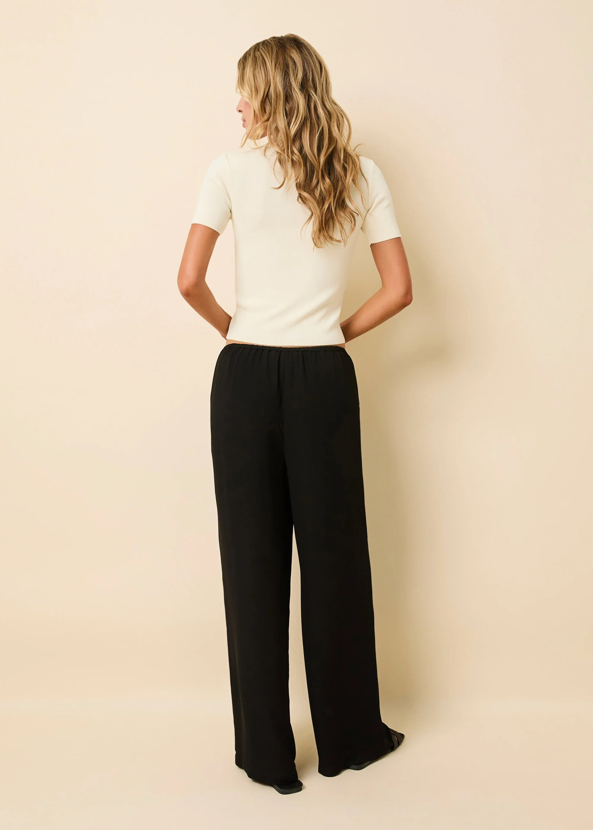 Monaco Drape Pant Noir - Image 2