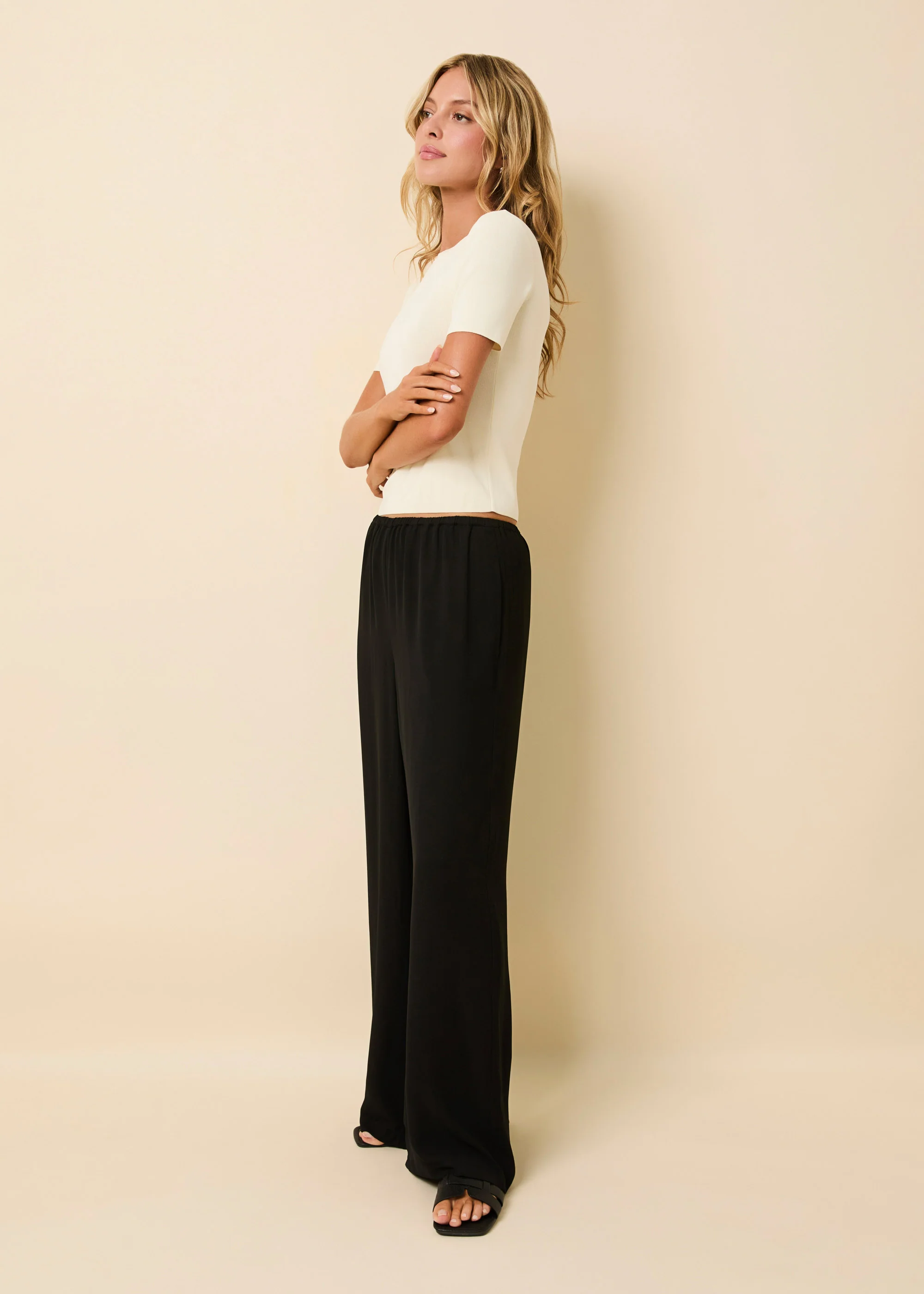 Monaco Drape Pant Noir - Image 3