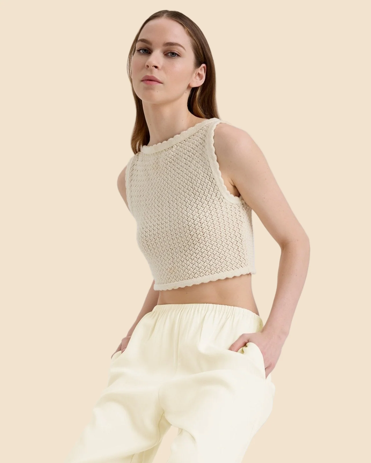 Monaco Pant Ecru - Image 5
